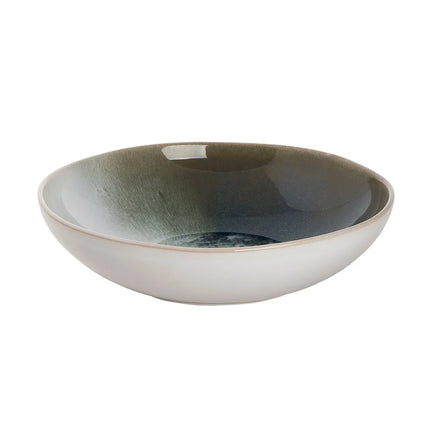 GGM Gastro (6 pcs) NORDIC | Deep Plate - Stoneware - Ø225mm - Green/White