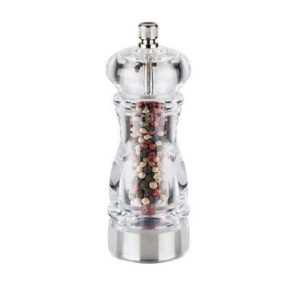 GGM Gastro (6 pcs) Pepper Mill PREMIUM - CLEARGRIND - Acrylic - Height: 150mm - Clear