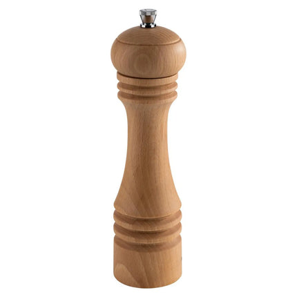 GGM Gastro (6 pcs) Pepper Mill PREMIUM - ETERNAL - Beech Wood - Height: 230mm - Light Brown