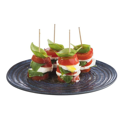 GGM Gastro (6 pcs) Plate - flat - LOOPS | - Melamine - Ø220mm - Blue/Grey