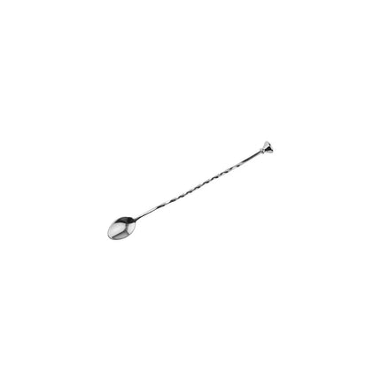 GGM Gastro (6 pcs) Professional Bar Spoon - Stainless Steel - with Twisted Stem - Length 270mm