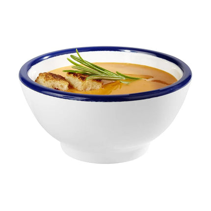 GGM Gastro (6 pcs) Ramekin - ENAMEL LOOK - Melamine - 90ml - round - Ø95mm - White/Blue