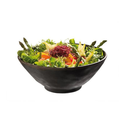 GGM Gastro (6 pcs) Salad Bowl - MARONE - Melamine - 1.4L - round - Ø 240mm - Black/Brown