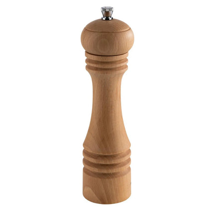 GGM Gastro (6 pcs) Salt Mill PREMIUM - ETERNAL - Beech Wood - Height: 230mm - Light Brown