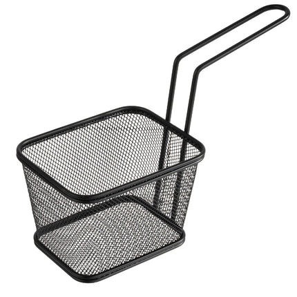 GGM Gastro (6 pcs) Serving Basket - SNACKHOLDER - Stainless Steel - Rectangular - 130x105mm - Black