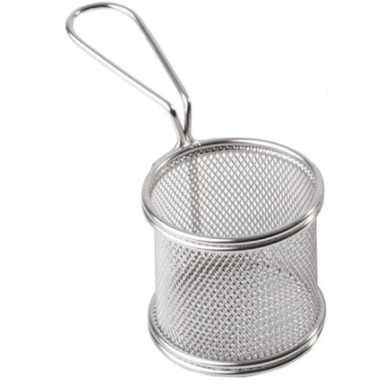 GGM Gastro (6 pcs) Serving Basket - SNACKHOLDER - Stainless Steel - Rectangular - 80x80mm - with 1 Handle