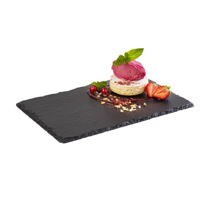 GGM Gastro (6 pcs) Slate Serving Board - Natural Slate - 240x150mm - Black
