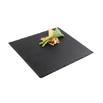 GGM Gastro (6 pcs) Slate Serving Board - Natural Slate - 250x250mm - Black