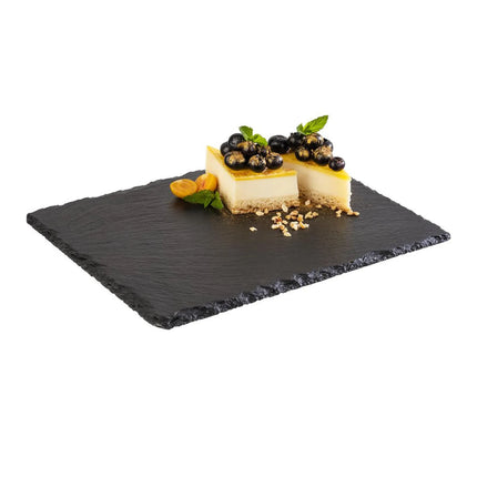 GGM Gastro (6 pcs) Slate Serving Board - Natural Slate - 265x205mm - Black