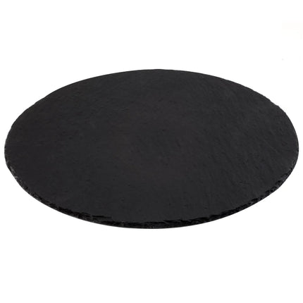 GGM Gastro (6 pcs) Slate Serving Board - Natural Slate - Ø330mm - Black