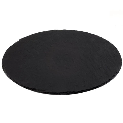 GGM Gastro (6 pcs) Slate Serving Board - Natural Slate - Ø380mm - Black