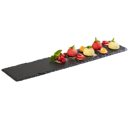 GGM Gastro (6 pcs) Slate Serving Board - Natural Slate - 6-piece set - 470x100mm - Black