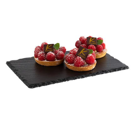 GGM Gastro (6 pcs) Slate Serving Board - Natural Slate - GN 1/4 - 6-piece set - 265x162mm - Black