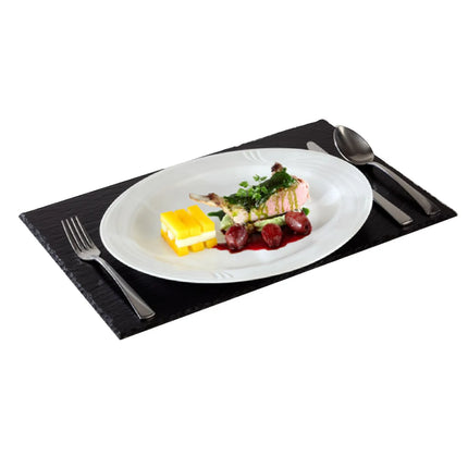 GGM Gastro (6 pcs) Slate Serving Board - Rectangular - Natural Slate - 450x300mm - Black
