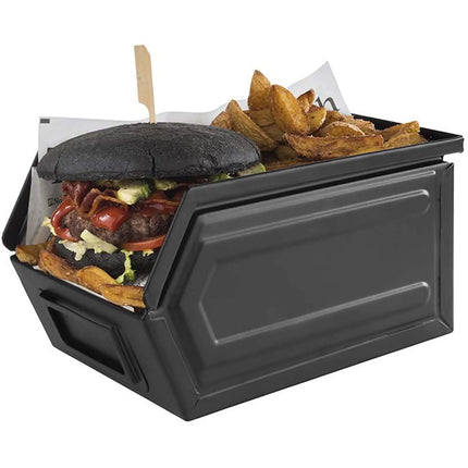 GGM Gastro (6 pcs )Snack Box - INDUSTRIAL - 2.40L - black lid | - stackable
