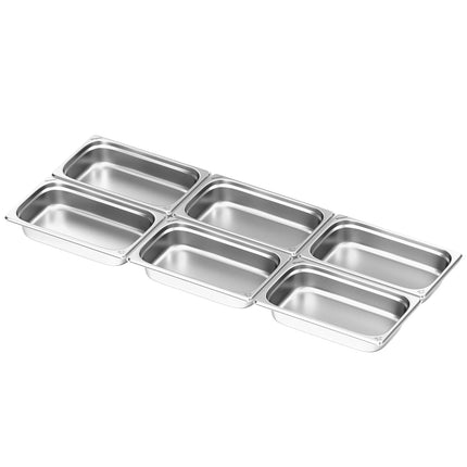 GGM Gastro (6 pcs) Stainless Steel Gastronorm Pan GN 1/1 - Depth: 100mm