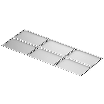 GGM Gastro (6 pcs) Stainless Steel Gastronorm Pan GN 1/1 - Depth: 10mm