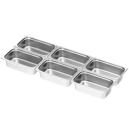 GGM Gastro (6 pcs) Stainless Steel Gastronorm Pan GN 1/1 - Depth: 150mm