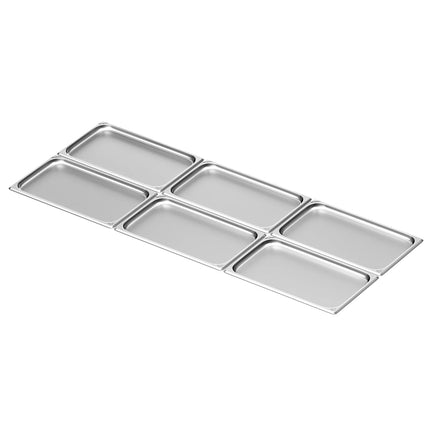 GGM Gastro (6 pcs) Stainless Steel Gastronorm Pan GN 1/1 - Depth: 20mm
