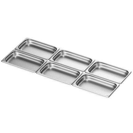 GGM Gastro (6 pcs) Stainless Steel Gastronorm Pan GN 1/1 - Depth: 65mm