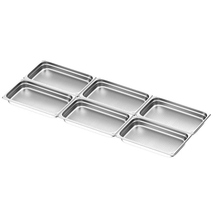 GGM Gastro (6 pcs) Stainless Steel Gastronorm Pan GN 1/1 - perforated - Depth: 65mm