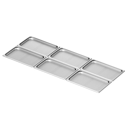GGM Gastro (6 pcs) Stainless Steel Gastronorm Pan GN 1/1 - perforated - Depth: 20mm