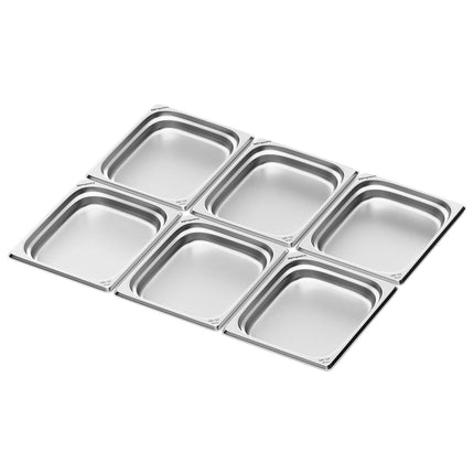 GGM Gastro (6 pcs) Stainless Steel Gastronorm Pan GN 1/2 - Depth: 40mm