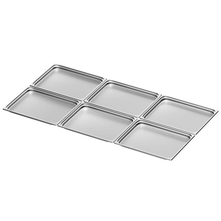 GGM Gastro (6 pcs) Stainless Steel Gastronorm Pan GN 2/1 - Depth: 40mm