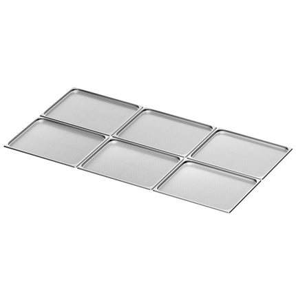 GGM Gastro (6 pcs) Stainless Steel Gastronorm Pan GN 2/1 - perforated - Depth: 20mm