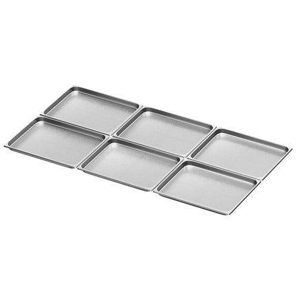 GGM Gastro (6 pcs) Stainless Steel Gastronorm Pan GN 2/1 - perforated - Depth: 40mm