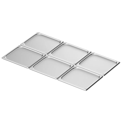 GGM Gastro (6 pcs) Stainless Steel Gastronorm Tray GN 2/3 - Depth: 10mm