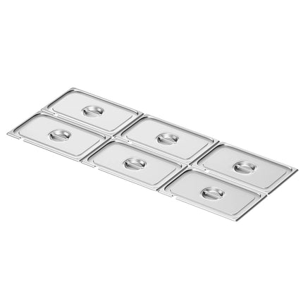 GGM Gastro (6 pcs) Stainless Steel GN Lid GN 1/1 - with ladle recess - 530x325mm - Height: 27mm