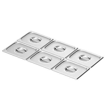 GGM Gastro (6 pcs) Stainless Steel GN Lid GN 1/2 - 325x265mm - Height: 27mm