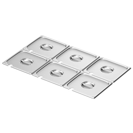 GGM Gastro (6 pcs) Stainless Steel GN Lid GN 2/3 - with ladle recess - 356x326x30mm - Height: 30mm