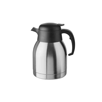 GGM Gastro (6 pcs) Stainless Steel Vacuum Jug - CLASSIC - 1.5L - One-Handed Operation - Height 220mm