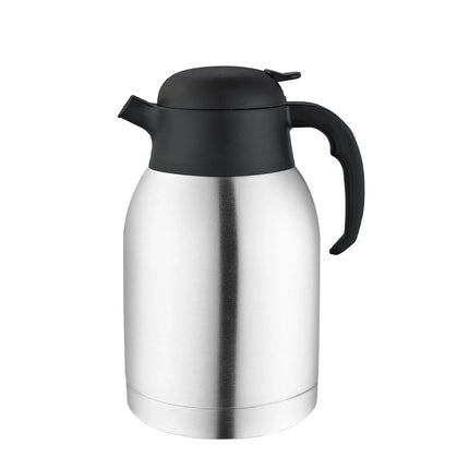 GGM Gastro (6 pcs) Stainless Steel Vacuum Jug - CLASSIC - 2L - One-Handed Operation - Height 250mm