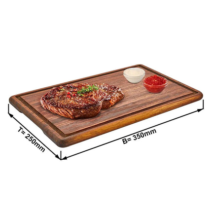 GGM Gastro (6 pcs) Steak Board - Iroko Wood - 350x250mm