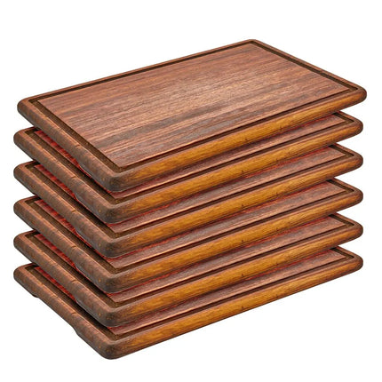 GGM Gastro (6 pcs) Steak Board - Iroko Wood - 400x250mm