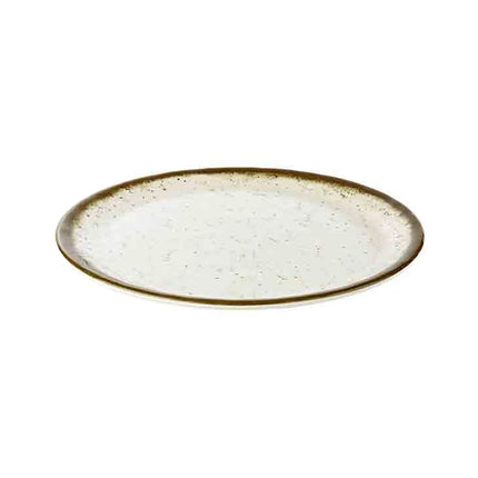 GGM Gastro (6 pcs) STONE ART | Canapé Plate - flat - Melamine - Ø190mm - White/Brown