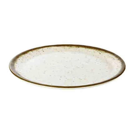 GGM Gastro (6 pcs) STONE ART | Plate - flat - Melamine - Ø250mm - White/Brown