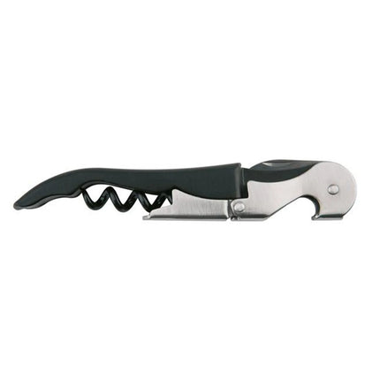 GGM Gastro (6 pcs) Waiter’s Friend Corkscrew - PRO - Double-Hinged - with Foil Cutter - Teflon-Coated Worm - Length: 120mm - Black
