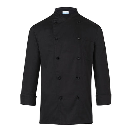 GGM Gastro (6 pieces) KARLOWSKY | Basic Chef Jacket – Unisex - Black - S - 10 Ball Buttons