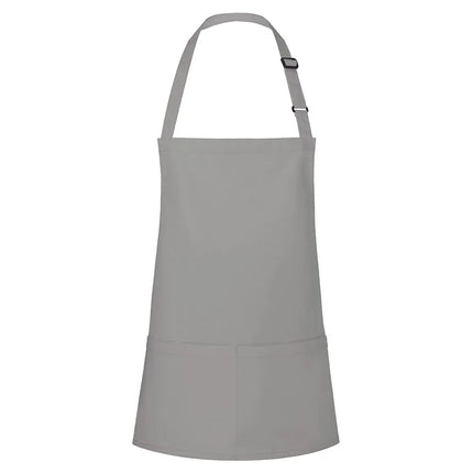 GGM Gastro (6 pieces) KARLOWSKY | Short Chef Bib Apron Basic – Basalt Grey - 750x600 mm - Adjustable Neck Strap