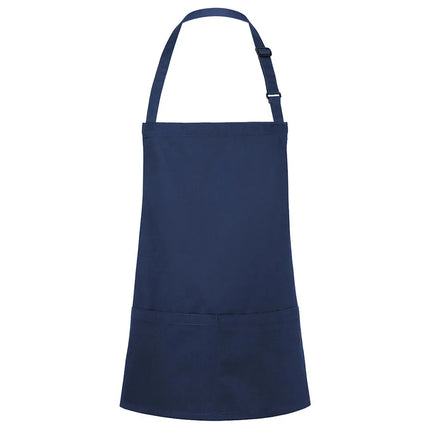 GGM Gastro (6 pieces) KARLOWSKY | Short Chef Bib Apron Basic – Navy - 750x600 mm - Adjustable Neck Strap