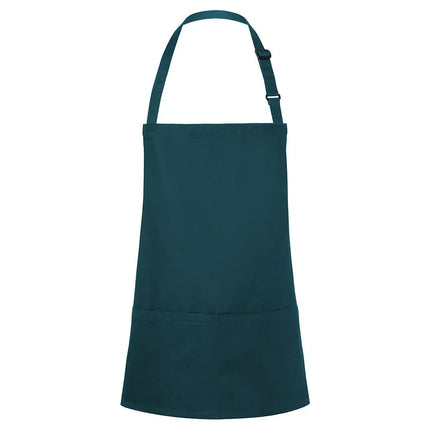 GGM Gastro (6 pieces) KARLOWSKY | Short Chef Bib Apron Basic – Pine Green - 750x600 mm - Adjustable Neck Strap