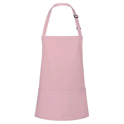 GGM Gastro (6 pieces) KARLOWSKY | Short Chef Bib Apron Basic – Pink - 750x600 mm - Adjustable Neck Strap