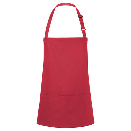 GGM Gastro (6 pieces) KARLOWSKY | Short Chef Bib Apron Basic – Raspberry - 750x600 mm - Adjustable Neck Strap