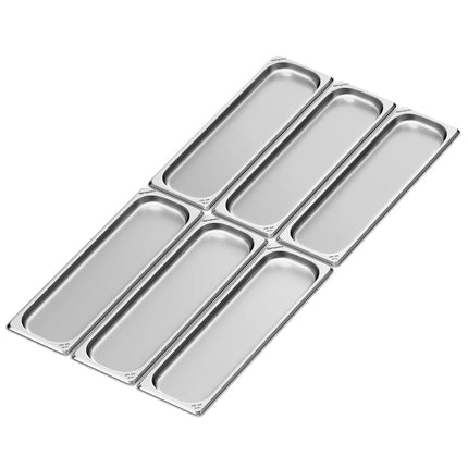 GGM Gastro (6 pieces) – Stainless Steel Gastronorm Pan GN 2/4 – Height 20 mm