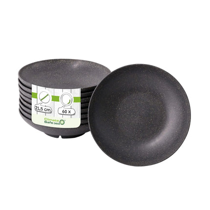 GGM Gastro (60 pcs) Deep Plate - deep - Bio-Compound - Ø215mm - Grey