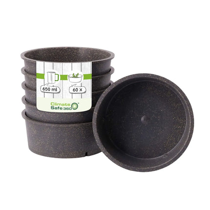 GGM Gastro (60 pcs) Dessert Bowl - Bio-Compound - 650ml - Ø 150mm - Depth: 60mm - Grey
